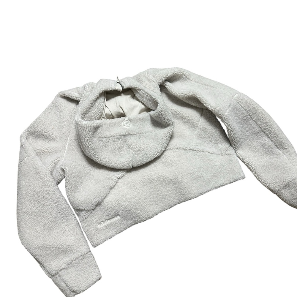 Lululemon Scuba Oversized Half-Zip Fleece Hoodie White Opal - Picture 8 of 10